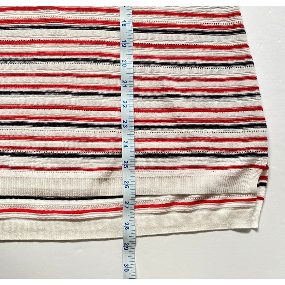 Talbots Sweater Womens Medium Petite Mulitcolor Pointelle Knit 3/4 Sleeves - Picture 12 of 13